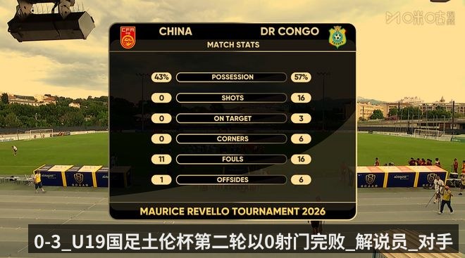 0-3_U19国足土伦杯第二轮以0射门完败_解说员_对手11个奥斯卡（qiyiguo）